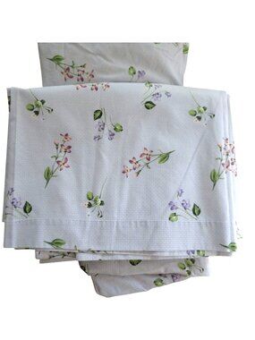 Royale Twin Size Luxury Floral Sheet Set 60% Cotton 40% Polyester No Iron USA